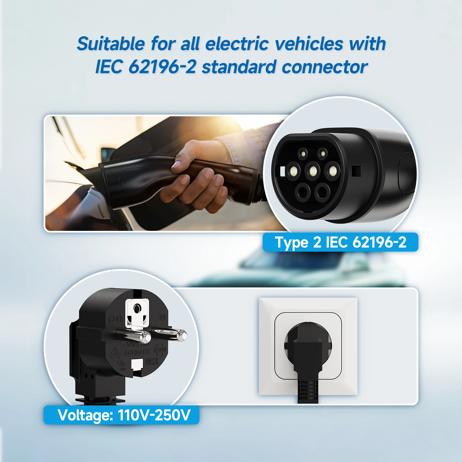 Puppyfc 3.6KW/7KW/11KW Portabl - Type 2 Portable Ev Charger 11Kw Cee 评论和价格
